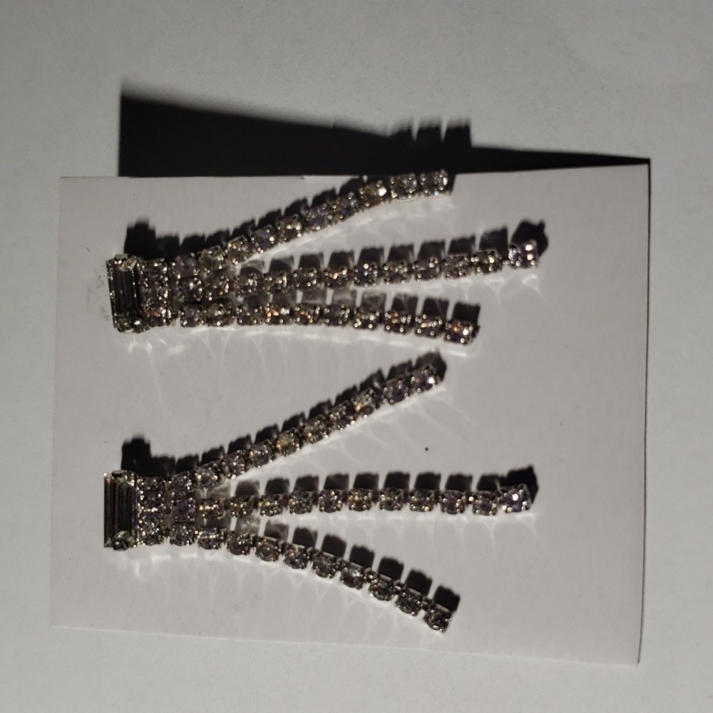 Elegant Silver Crystal Dangle Earrings